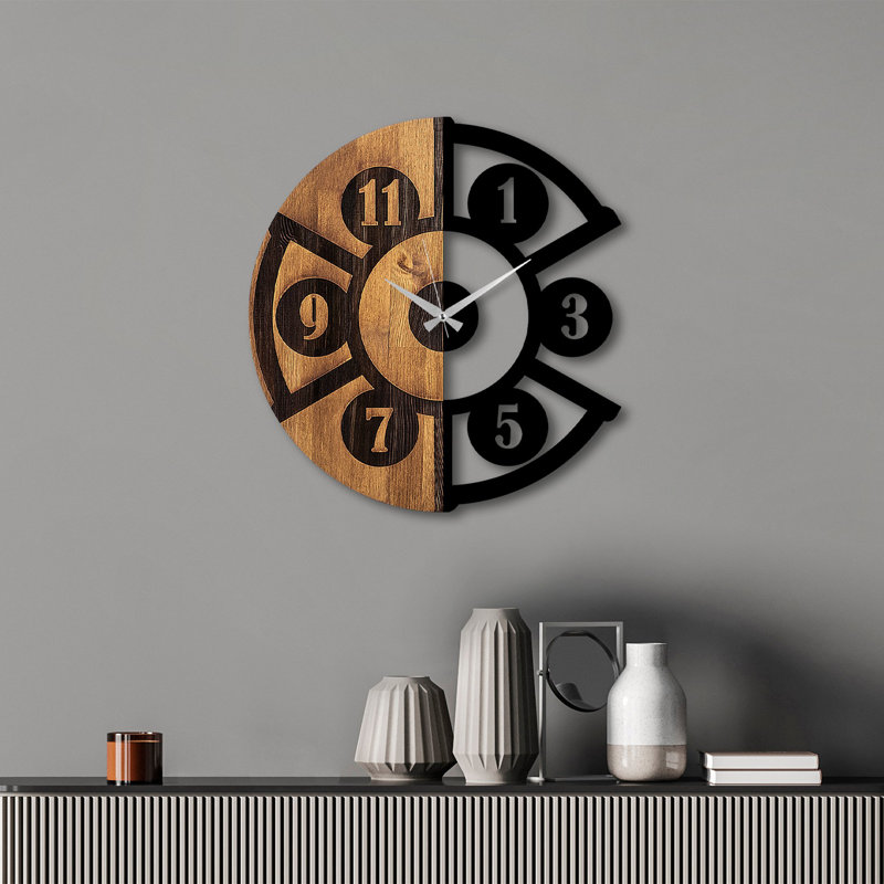 Horloge murale décorative en bois