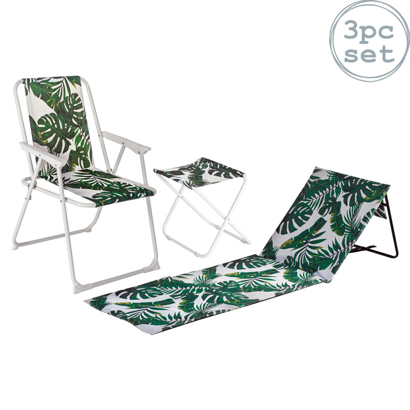 Harbour Housewares - Folding Beach Furniture - Banana Leaf