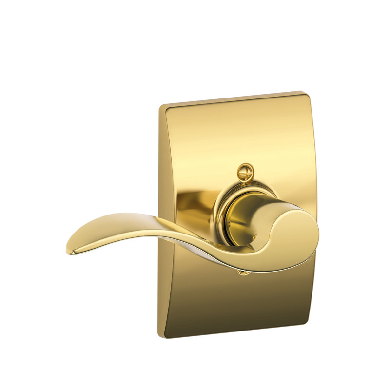 Serrure à désactivation levier avec garniture century Accent, Côté gauche, Nickel lumineux