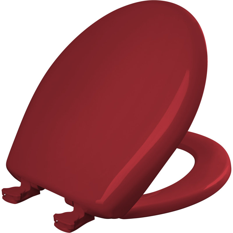 Siège de toilette rond en plastique, Rouge