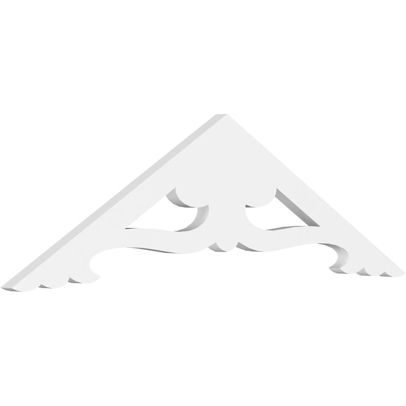 Cornelia Architectural Grade PVC Gable, 10.5" H x 36" W x 1" D, 7/12