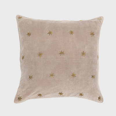 Embroidered Star Cotton Throw Pillow Cover and Insert