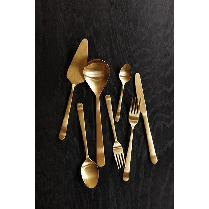 Stainless Steel Cake Server, Matte Gold