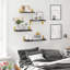 4-Piece Paulownia Wood Floating Shelves Wall Mount Bracket Shelf-365842485-365842489