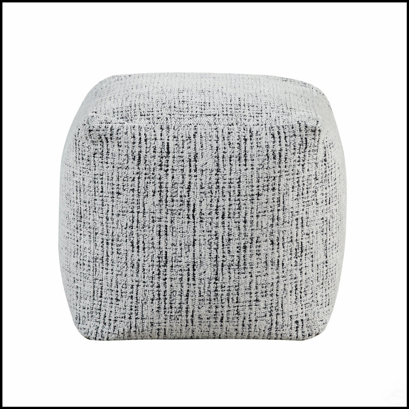 Pouf carré en tissu d'ameublement en chenille moderne avec repose-pieds, tabouret, repose-pieds antidérapant, fauteuil à billes, pouf 1 pièce