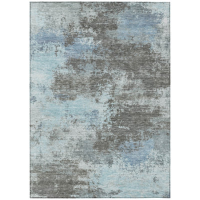 Machine Washable Indoor/Outdoor Xhevrie Taupe Rug