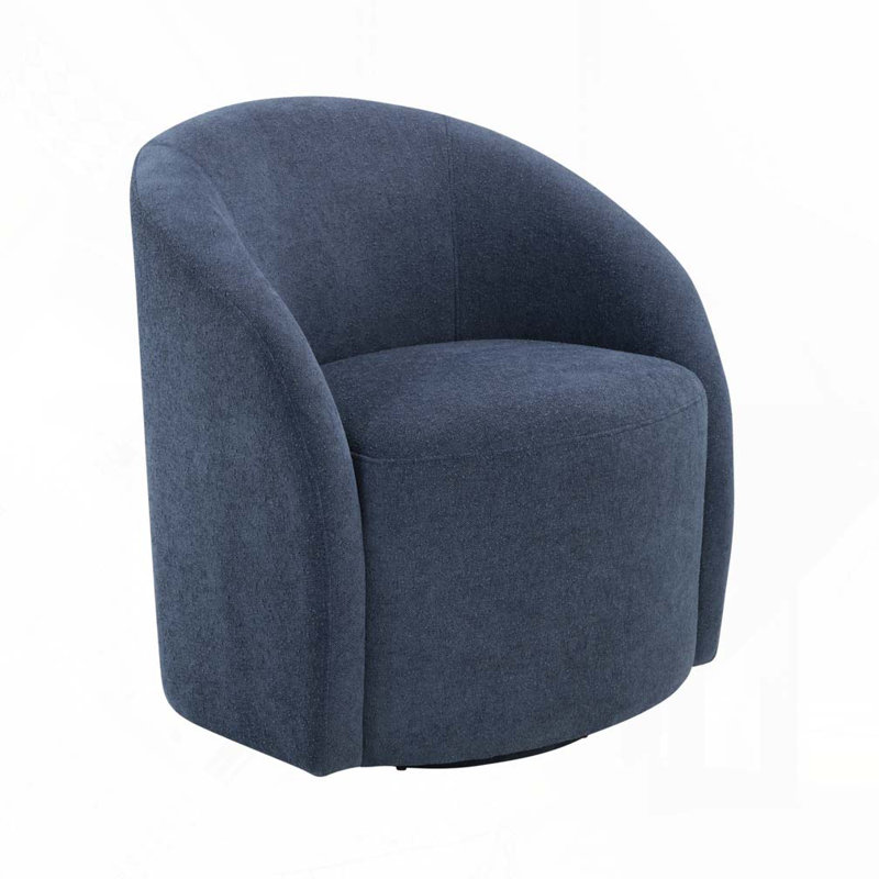 Fauteuil demi-tonneau pivotant Boucle, Bleu