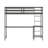 Riley Traditional Wood Slat Loft Bed with Integrated Desk & Ladder-88982630-72424423