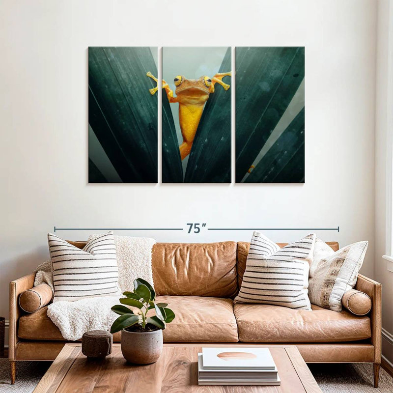Brampt Yellow Frog, 36" H x 57" W
