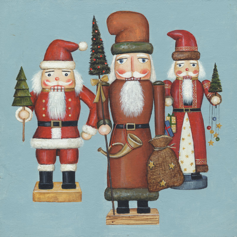 Santa Nutcrackers by David Carter Brown - Wrapped Canvas Art Prints, 91cm H x 91cm W x 3.8cm D