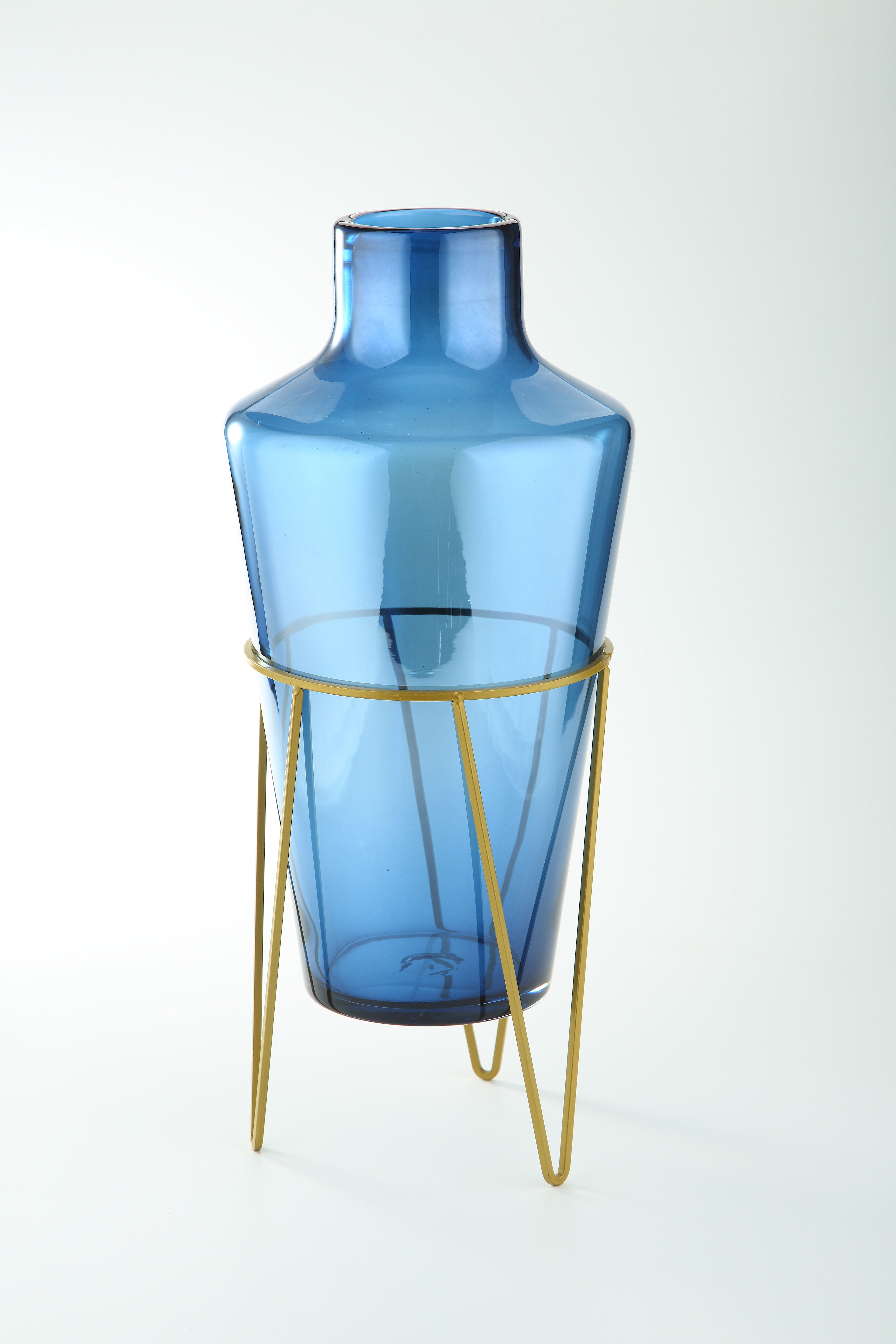 Mercer41 Eringisl Blue 18.11" Indoor / Outdoo Glass Floor vase Wayfair