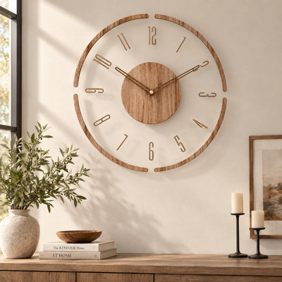 Modern Minimalist Wooden Wall Clock