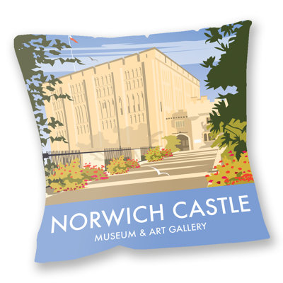 Bradshaw Dave Thompson Illustrated Travel Collection Square Throw Cushion
