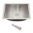 Mocoloo 18" Undermount Bathroom Sink Brushed Stainless Steel Rectangular Vanity Sink with Pop-Up Drain