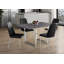 Table de salle à manger, rectangulaire, 60 po, cuisine, salle à manger, stratifié gris, métal chromé, contemporain, moderne-114202794