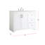 Moore 42'' Single Bathroom Vanity with Engineered Marble Top-87497691