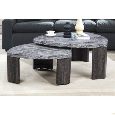 Ensemble de 2 tables basses gigognes Triangle