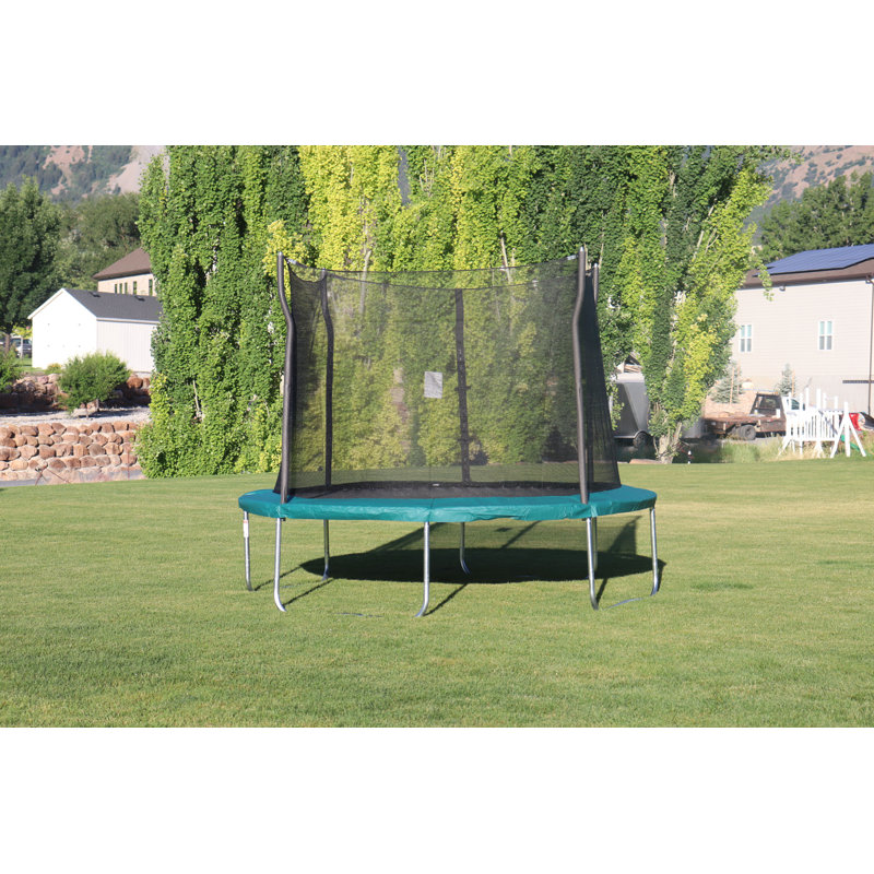 Propel 10ft Green Round Trampoline with Safety Enclosure
