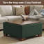Repose-pieds de rangement l 29,1 po avec plateau en bois-383384382-374651434