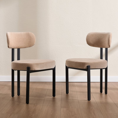 Upholstered Dining Chair With Metal Frame, Modern Side Chair For Kitchen/Dining Room