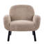 Fauteuil d'appoint rembourré avec cadre en bois massif et dossier enveloppant Dakota