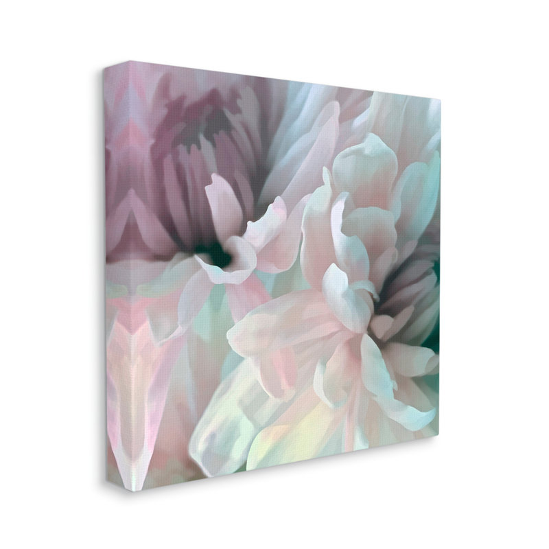 «Pink Floral Petal Study Blush Tone Flowers» par David Pollard - impression, Toile tendue, H 36 po x l 36 po