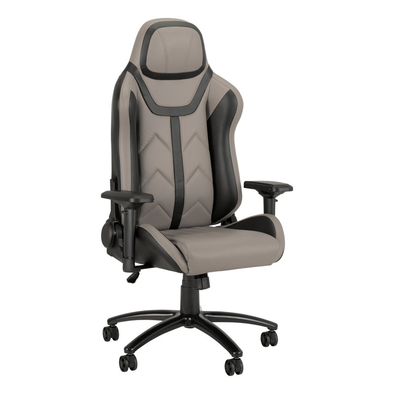 Inbox Zero Adjustable Reclining Swiveling PC & Racing Game Chair, Gray