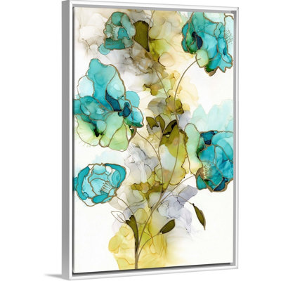 « Flower faces II » par Jennifer Goldberger, reproduction d’art sur toile