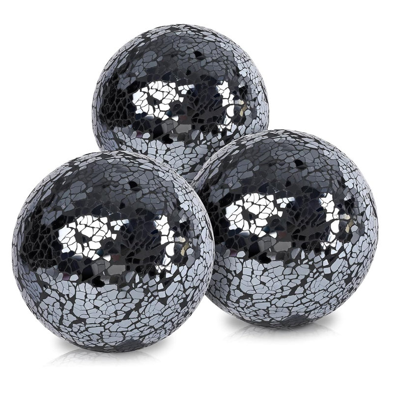Figurines & Sculptures, Black, Glass/Cement