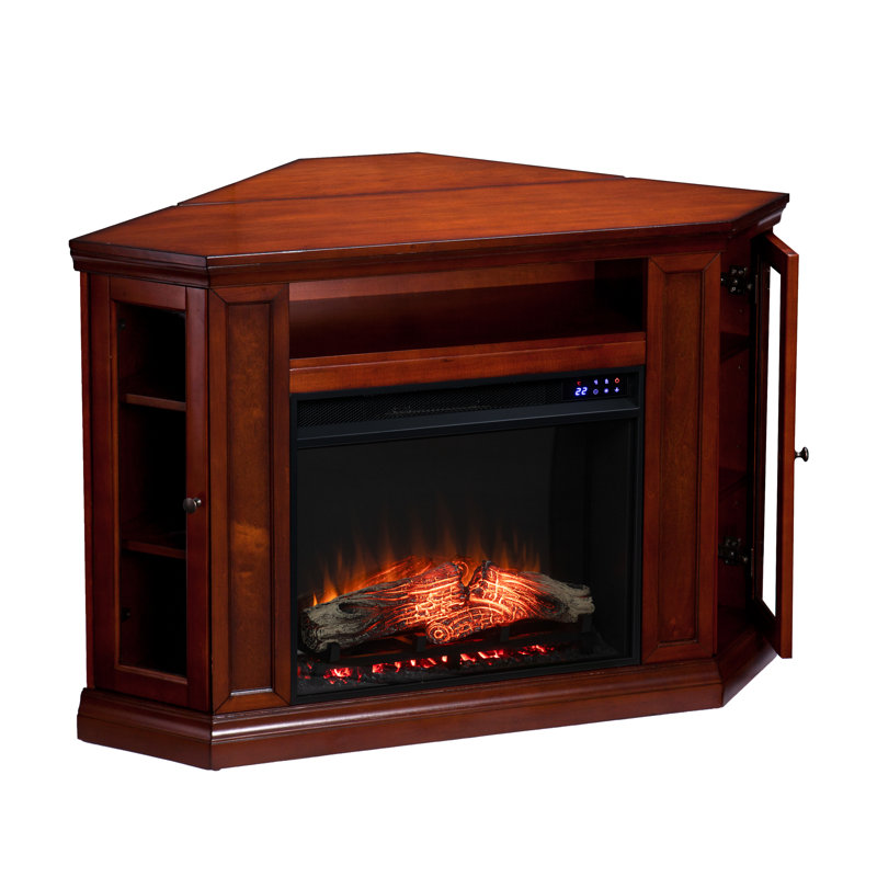 Norcott 48'' W Electric Fireplace with 5100 BTU, Brown Mahogany