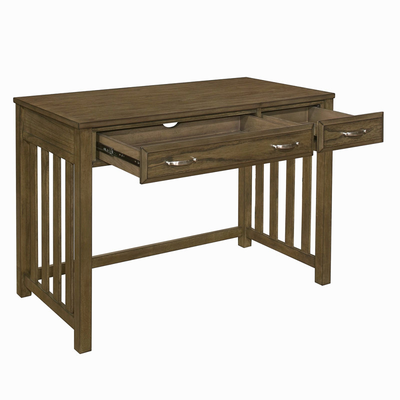 Bureau moderne et traditionnel avec tiroir en bois brun et gris