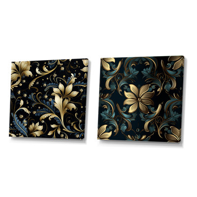 Essonnes - Abstract Botanicals Square Collage Set Of 2
