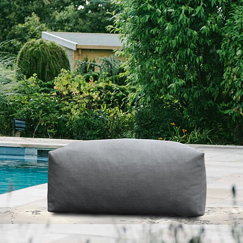 Pouf d'extérieur pour patio, Gris foncé