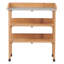 Table de rempotage brune 30,5L 14,6W 35,5H, banc de travail en bois massif à 3 niveaux avec plateau en métal, utilisation extérieure dans le jardin et le garage, avec pieds à crochets réglables pour faciliter la pose du plateau de table de 30 po x 14,5 po