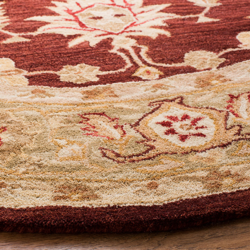 Tapis floral en laine touffeté à la main Tingley, Rond 8 pi
