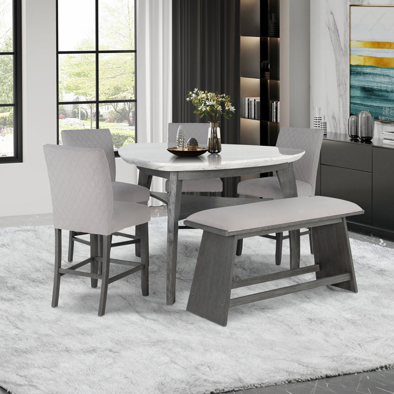 Jasmine Grey Bar Bench