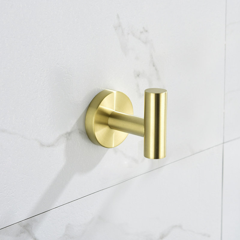 5 Pack Bathroom Towel Rack Set Wall Mount, Gold