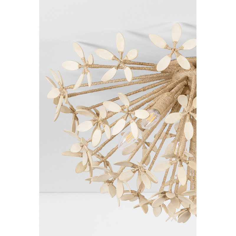 Corfu Semi Flush in Ivory Coco