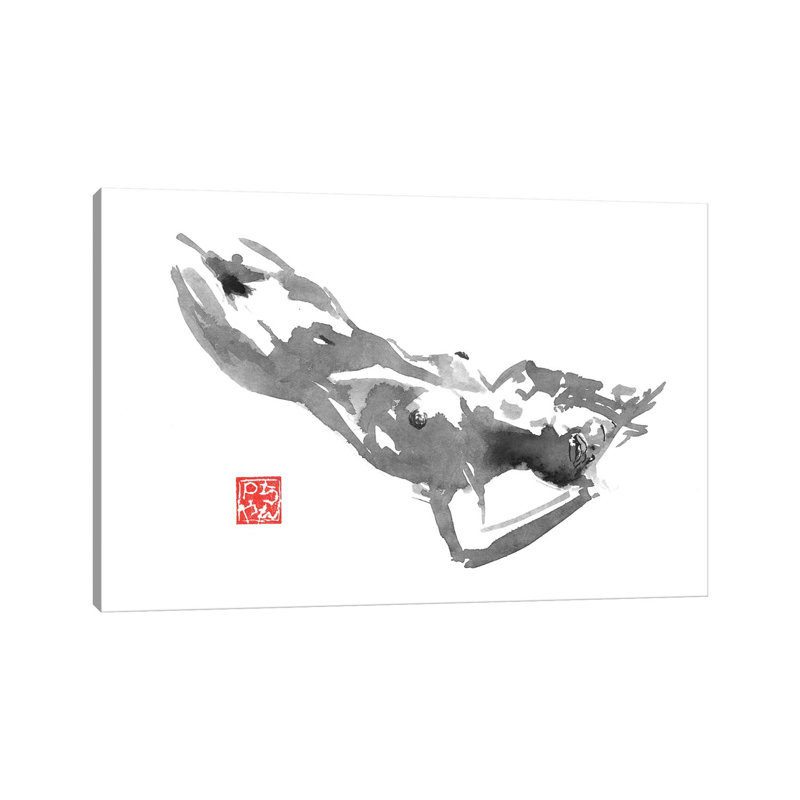 In The Bed by Péchane - Print on Canvas, 66.04 cm H x 45.72 cm W x 3.175 cm D, Wrapped Canvas