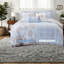 Checkered and Floral Comforter Set