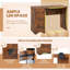 Bureau d'écriture compact 43 "avec bureau à 2 tiroirs pour bureau à domicile brun