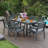 HDPE Outdoor Patio Dining Set, One Table And Six Chairs. The Outdoor Dining Furniture Has Sunshade Holes And Is Suitable. It Is Suitable For Lawns, Gardens, Backyards, And Pool Sides.Grey,Waterproof-1408562461-1408562458