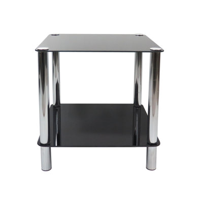 Matrix Glass Top End Table