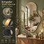 Miroir mural moderne et asymétrique avec cadre en aluminium - Conception géométrique unique pour le salon, la chambre à coucher ou le vestibule-109696625-109696624