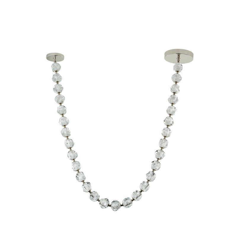 Luminaire suspendu à 1 lumière DEL Jackie, Nickel poli