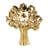 Cole And Grey Ceramic Glossy Tree Decorative Sculpture With Abstract Cutouts-1158589365