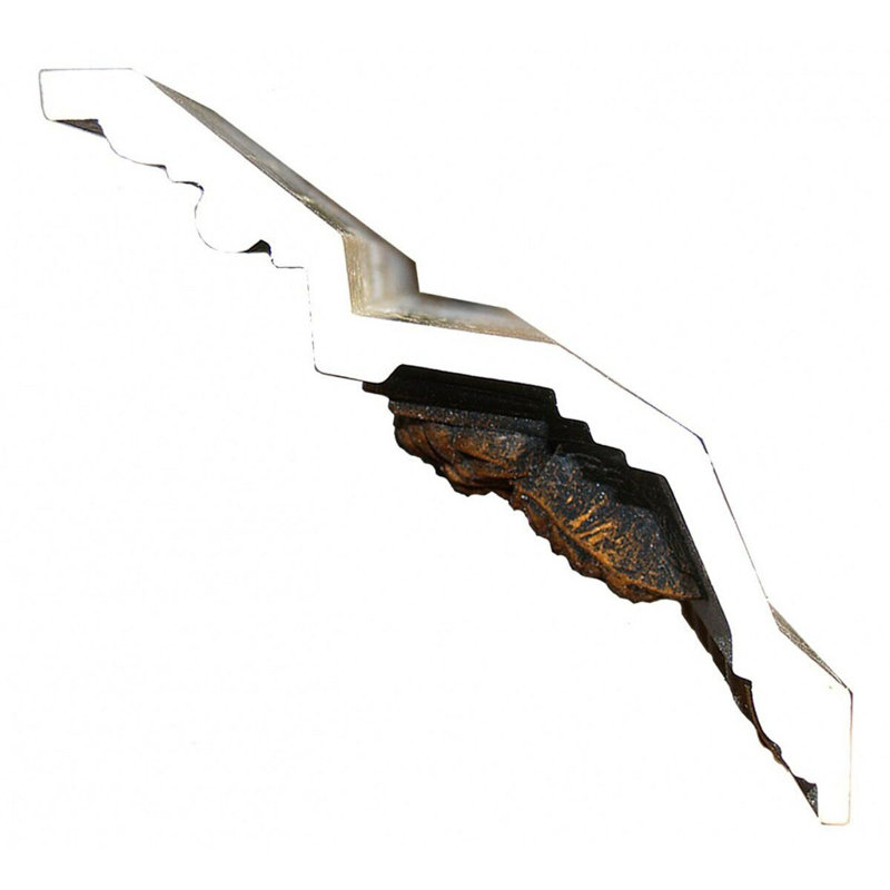 Moulure couronnée en polyuréthane Attica Acanthus Leaf L 94,5 po x l 7,5 po x H 5,25 po