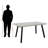 Woodruff Dining Table With Grey Top and Black Metal Finish, 30.77'' H X 59.84'' W X 35.86'' D