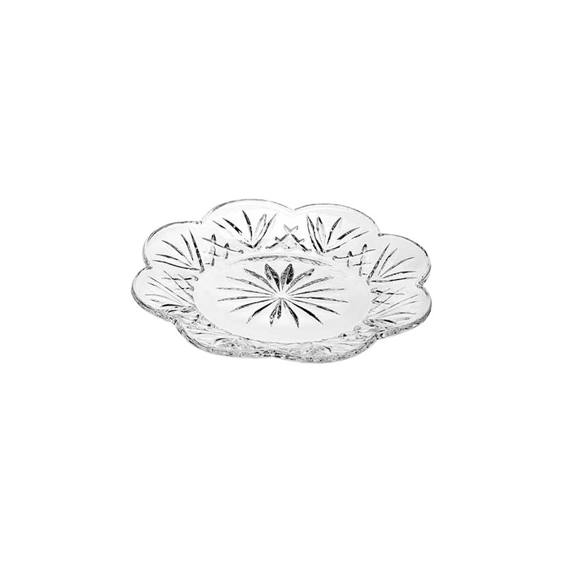 Dublin Crystal Scalloped Dessert Plate