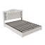 EU Double & King Velvet Ottoman Bed with Smart LED & Wireless Charging, Storage Headboard, 140/160x200cm in Grey/Beige-1343790476-1343790477